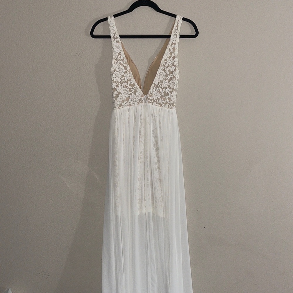 LULU’S Make Way for Wonderful Off White Lace Maxi Dress - Picture 4 of 16